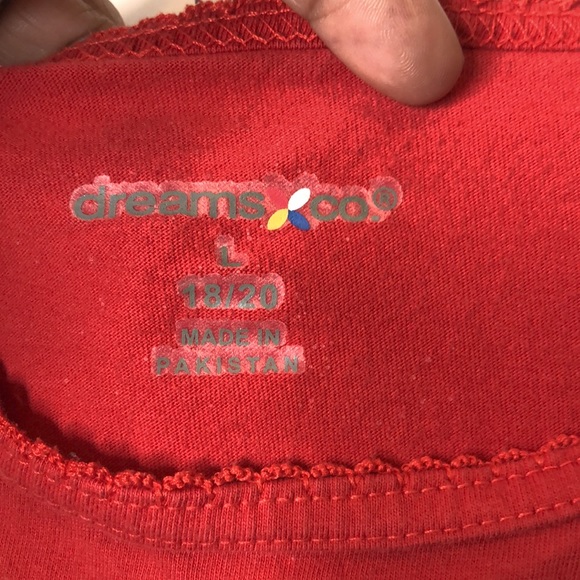 Dreams Co Red Top Shirt Embroidered Patch 18 20 PLUS SIZE - Picture 2 of 8